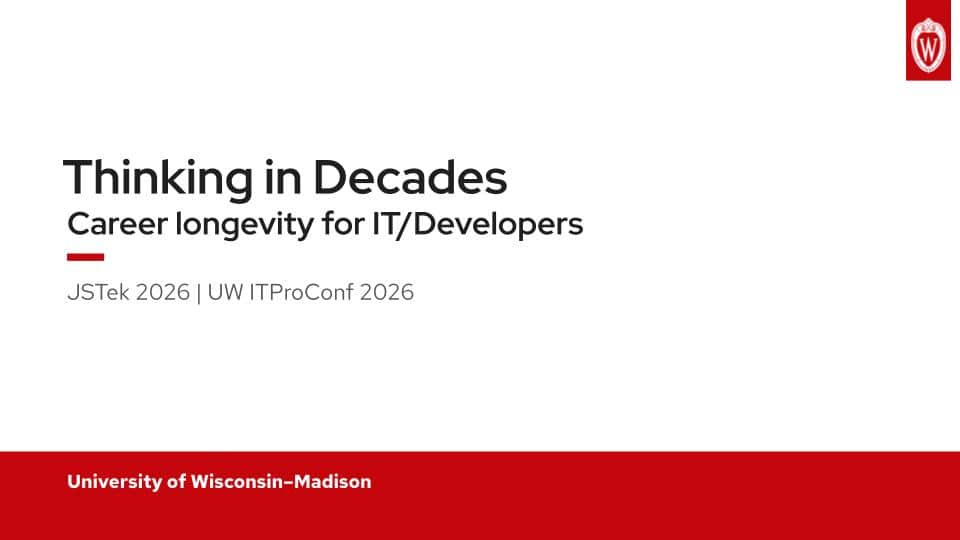 Thinking in Decades: Career longevity for IT/Developers